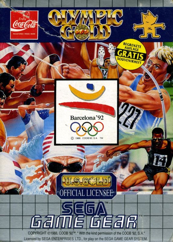 Olympic Gold box art for Sega Game Gear